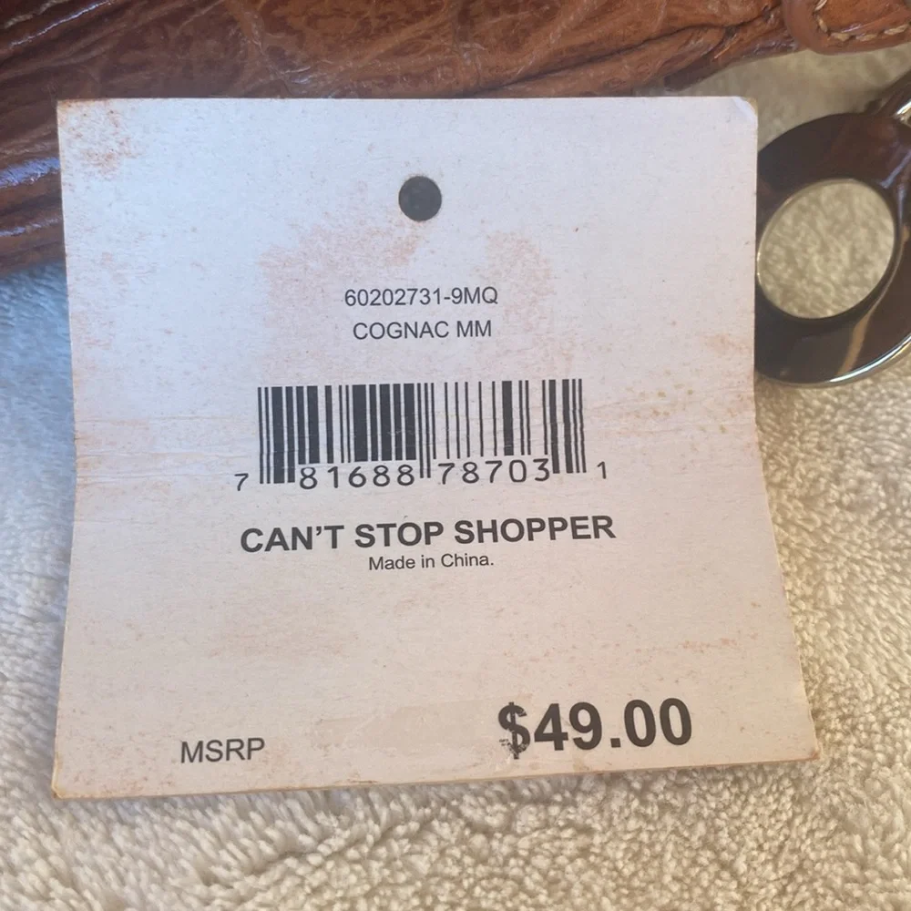 Nine West Purse NWT Cognac Can’t Stop Shopper crossbody shoulder bag - Picture 6 of 12